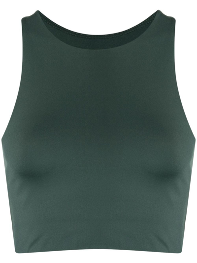 Girlfriend Collective Round Neck Tank Top In Green