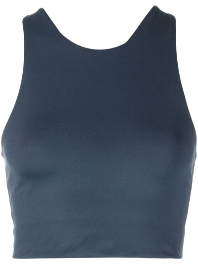 Girlfriend Collective Round Neck Tank Top In Blue