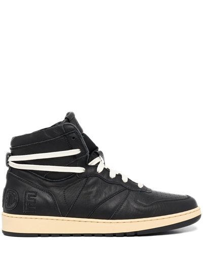 Rhude Ssense Exclusive Black Rhecess Hi Sneakers
