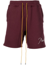 Rhude Logo-print Drawstring Shorts In Rot