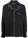 DOLCE & GABBANA CONTRAST-STITCH SILK SHIRT