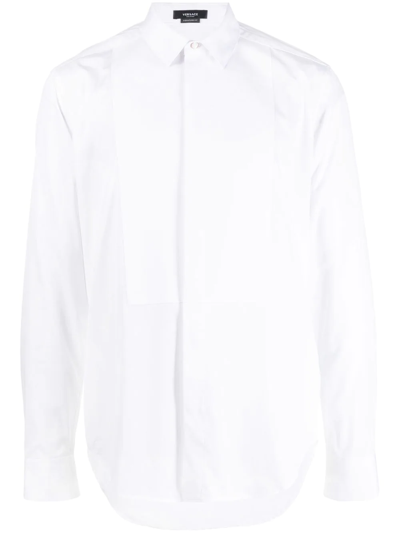 Versace Long-sleeve Cotton Shirt In White