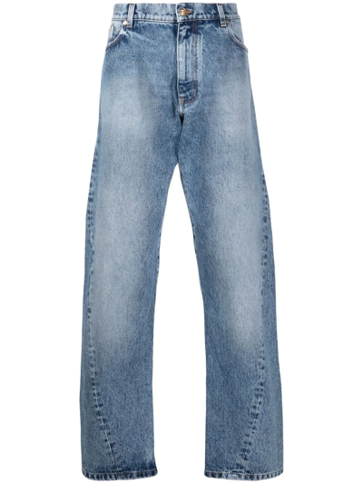 Versace Light Blue Twisted Seam Jeans