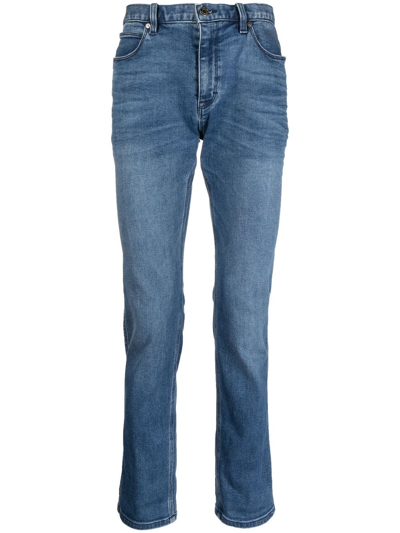 Hugo Slim-fit Stonewashed Jeans In Blue