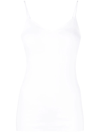 Hanro Seamless V-neck Cotton Camisole In White