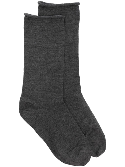 Brunello Cucinelli Fine-knit Socks In Grey