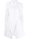 GIVENCHY X JOSH SMITH BRODERIE ANGLAISE-PANEL STRUCTURED SHIRT DRESS