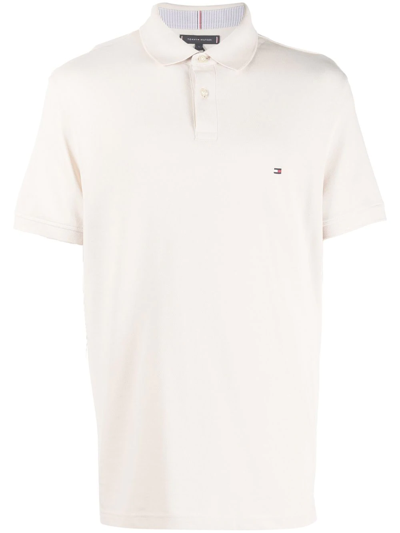 Tommy Hilfiger Short-sleeve Polo Shirt In White