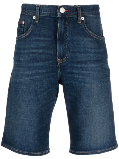 Tommy Hilfiger Dark-wash Denim Shorts In Blue