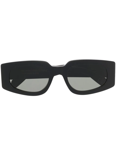 Retrosuperfuture Sculpted-design Sunglasses In Black