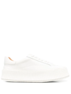 Jil Sander Ribbed-sole Low-top Sneakers In White