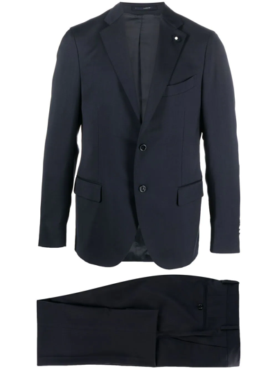 Lardini Single-breasted Two-piece Suit In Blue
