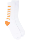 Amiri Logo-print Socks In White