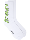 Amiri Logo-print Socks In White