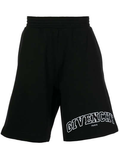 Givenchy Logo-print Track Shorts In Black