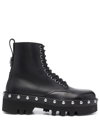 FURLA STUDDED LACE-UP BOOTS