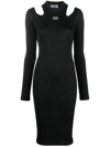 VERSACE JEANS COUTURE CUT-OUT KNITTED DRESS