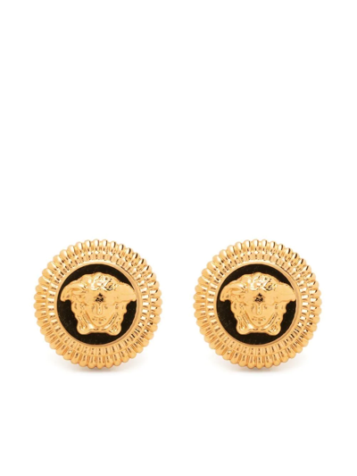 Versace Medusa Head-detail Stud Earrings In Gold