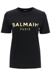 BALMAIN ECO-DESIGN T-SHIRT WITH GOLDEN LOGO