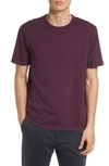 Vince Solid T-shirt In Deep Wine