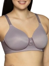 Vanity Fair Beauty Back Longline Wire-free T-shirt Bra In Lilac Chalk