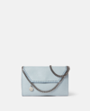 Stella Mccartney Falabella Mini Shoulder Bag In Dusty Blue