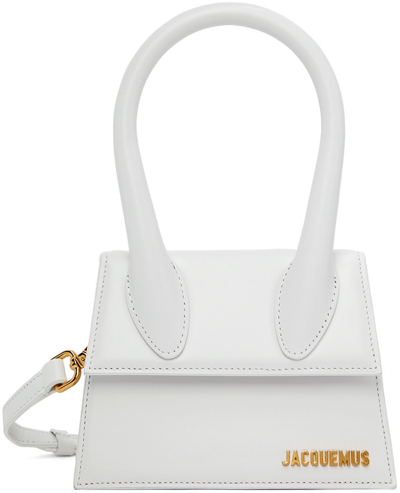 Jacquemus Le Chiquito Moyen Woman White In Leather In 100 White