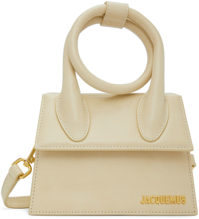 jacquemus beige le chiquito nœud bag
