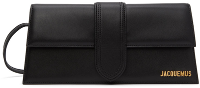 Jacquemus Leather Le Bambino Long Shoulder Bag In 990 Black