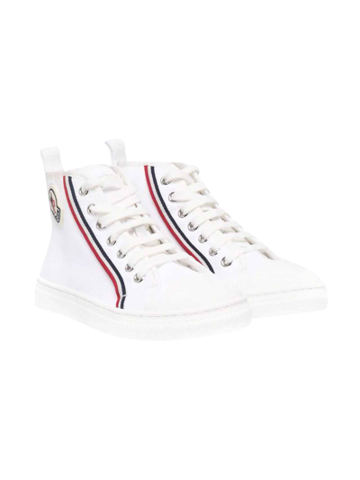 Moncler Kids' White Shoes Unisex In Bianco