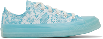 Converse Golf Wang Chuck 70 Ox Snake-effect Leather Sneakers In Blue