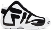 Y/project X Fila White And Black Grant Hill Leather Sneakers In White,black