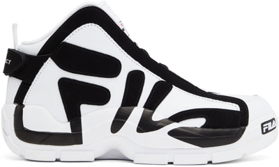Y/project X Fila White And Black Grant Hill Leather Sneakers In Multi-colored