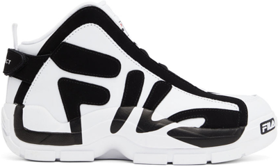 Y/project X Fila White And Black Grant Hill Leather Trainers In White,black