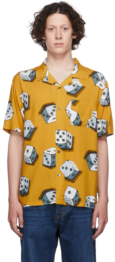 Stussy Yellow Die-print Short-sleeved Shirt