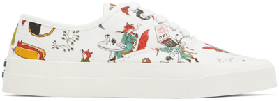 Maison Kitsuné Oly All-over Print Laced Sneakers In Printed