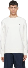 Maison Kitsuné Fox Head-patch Cotton-jersey Sweatshirt In White