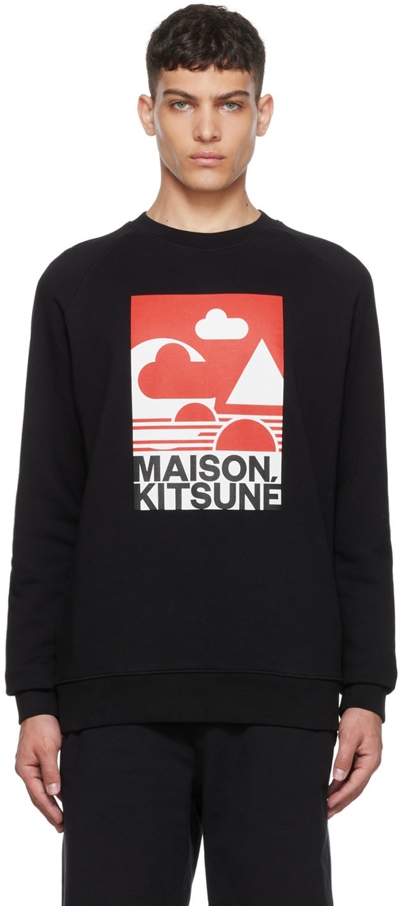 Maison Kitsuné Black Anthony Burrill Edition Sweatshirt In P199 Black