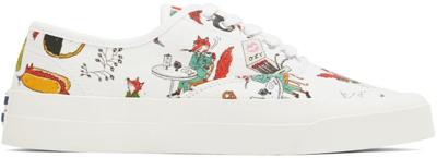 Maison Kitsuné Oly All-over Print Laced Sneakers In Multicolor