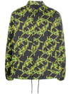 MSGM QUILTED SHARK-PRINT SHIRT JACKET