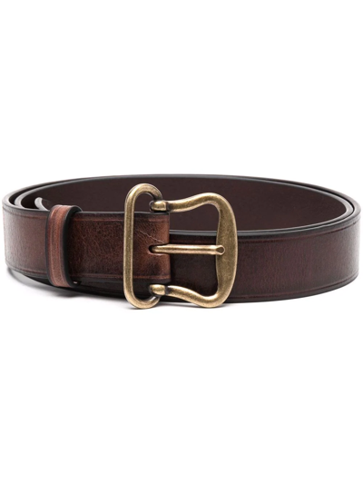 Dsquared2 Gold-buckle Leather Belt In Brown