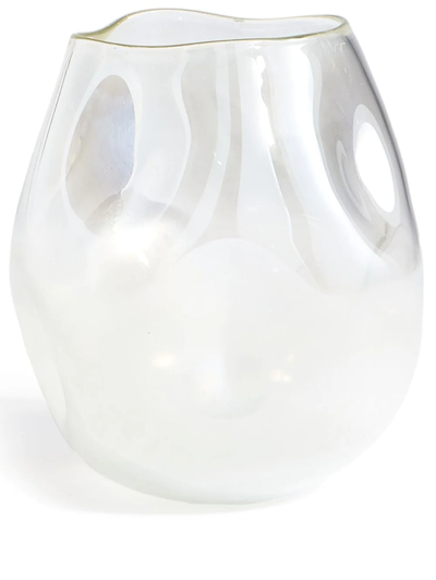 Polspotten Collision Glass Vase In White