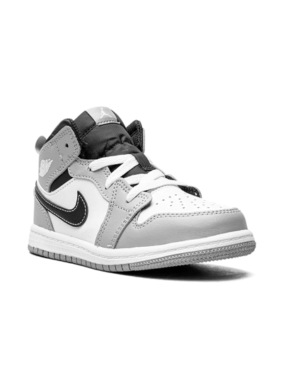 Jordan Babies'  1 Mid Sneakers In Grey