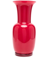 Venini Opalino Glass Vase In Red