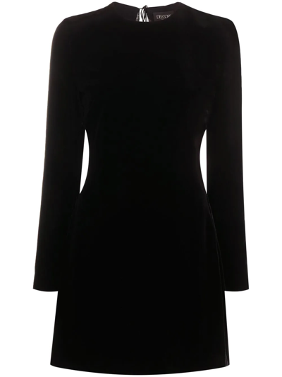 Del Core Lace-insert Long-sleeve Dress In Black