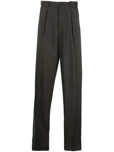 Giorgio Armani Pleated Tailored Trousers In Black