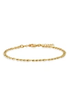 HMY JEWELRY 18K GOLD PLATED STAINLESS STEEL CHAIN ANKLET