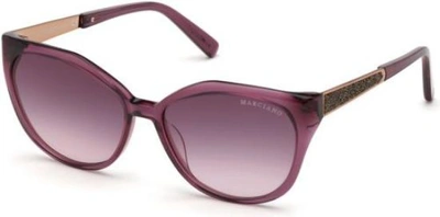 Guess By Marciano Purple Cat Eye Ladies Sunglasses Gm0804 75z 56