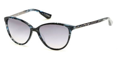 Guess By Marciano Smoke Mirror Cat Eye Ladies Sunglasses Gm0755 90c 57 In Blue