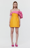 Rachel Gilbert Manuela Cotton-silk Mini Dress In Multi